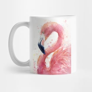 Pink Flamingo Watercolor Mug